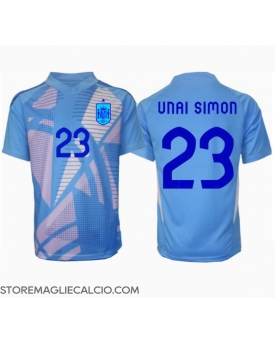Spagna Unai Simon #23 Portiere Maglia Gara Casa Repliche Europei 2024